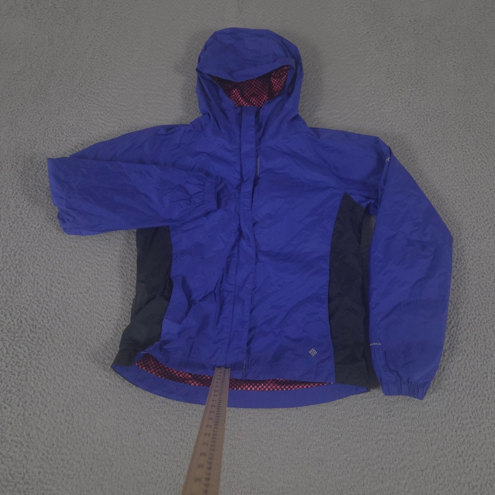 Columbia Jacket Kids 14/16 Blue Omni-Shield Waterproof Seam-Sealed‎ Hooded Shell